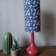 Vintage red bakelite touch lamp, Liberty floral lampshade
