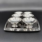 Set of 6 bowls on a tray, mid-century 1960s design