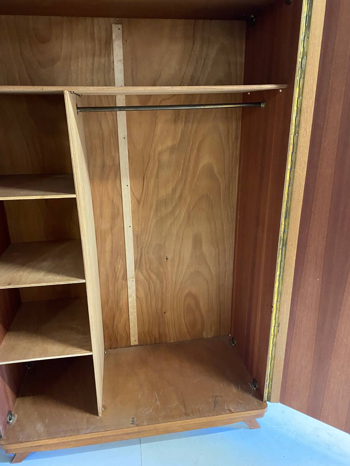 Vintage wardrobe with compass feet