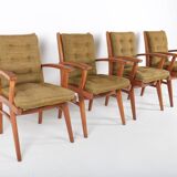 Set of 4 vintage Free-Span FS-116 armchairs, 50s
