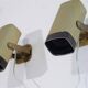 Metal and brass wall lights 1970