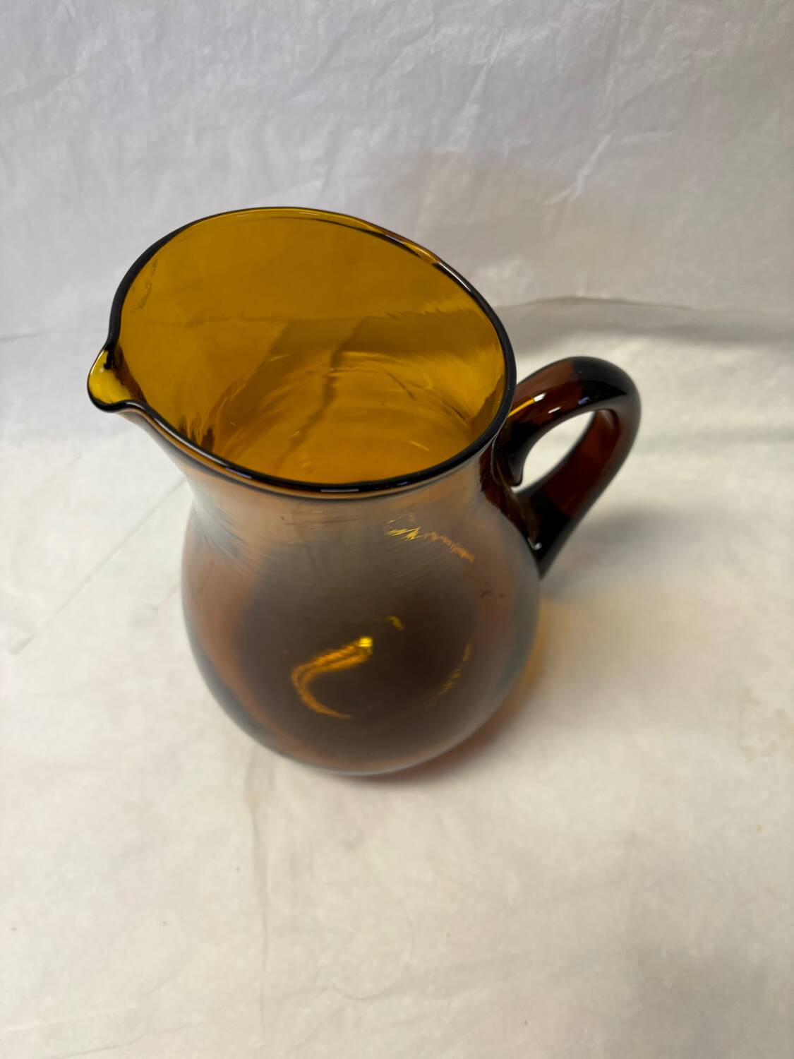 Amber glass carafe