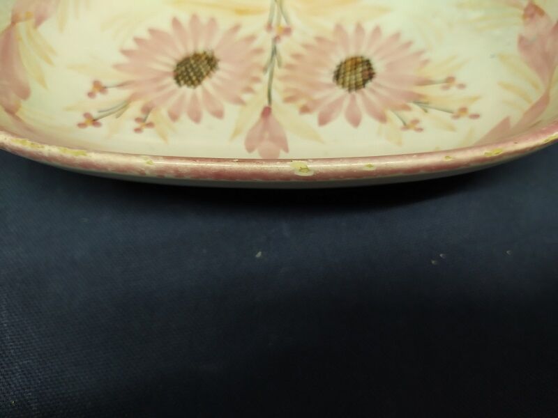 Quimper F132 Pink Flowers porcelain soap or butter maker