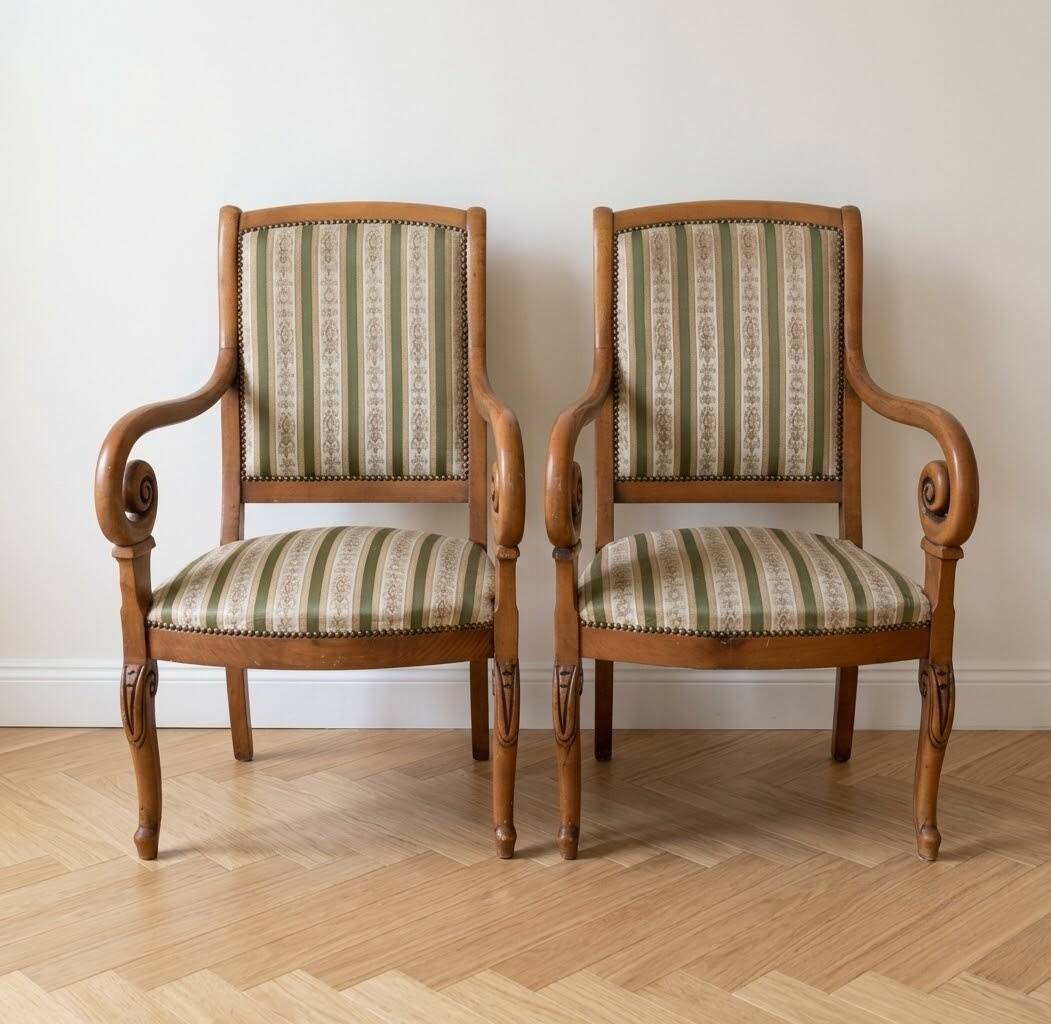 Pair of antique-style armchairs