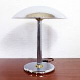 Chrome metal "mushroom" lamp