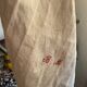 5 country tea towels in BM monogram linen damask.