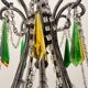 Large Crystal Multicolored Chandelier 1950’s