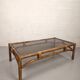 Coffee table bamboo smoked glass