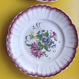 2 Desvres earthenware plates with Strasbourg decor by Henri Chaumeil? - Flower patterns