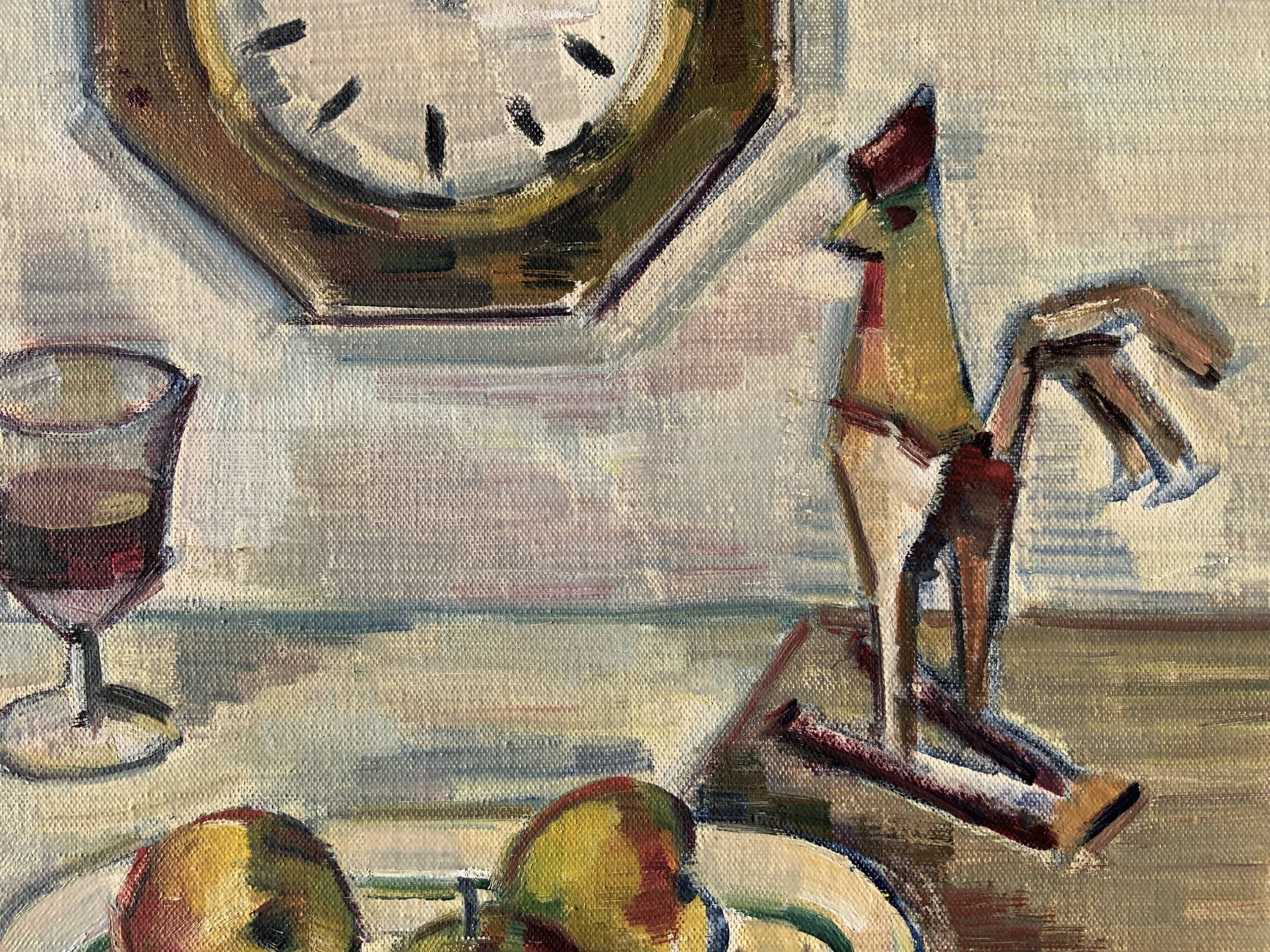 Original Stillife Mid 20th Century Swedish Oil Painting signed by Napoleon Frank 1960s