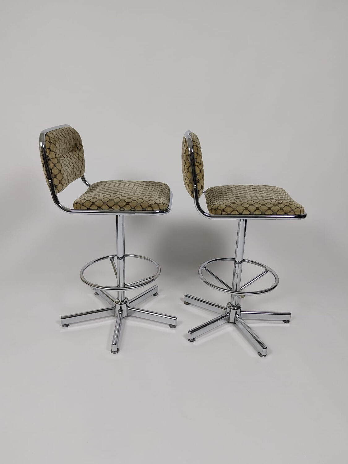 Vintage chrome bar stools