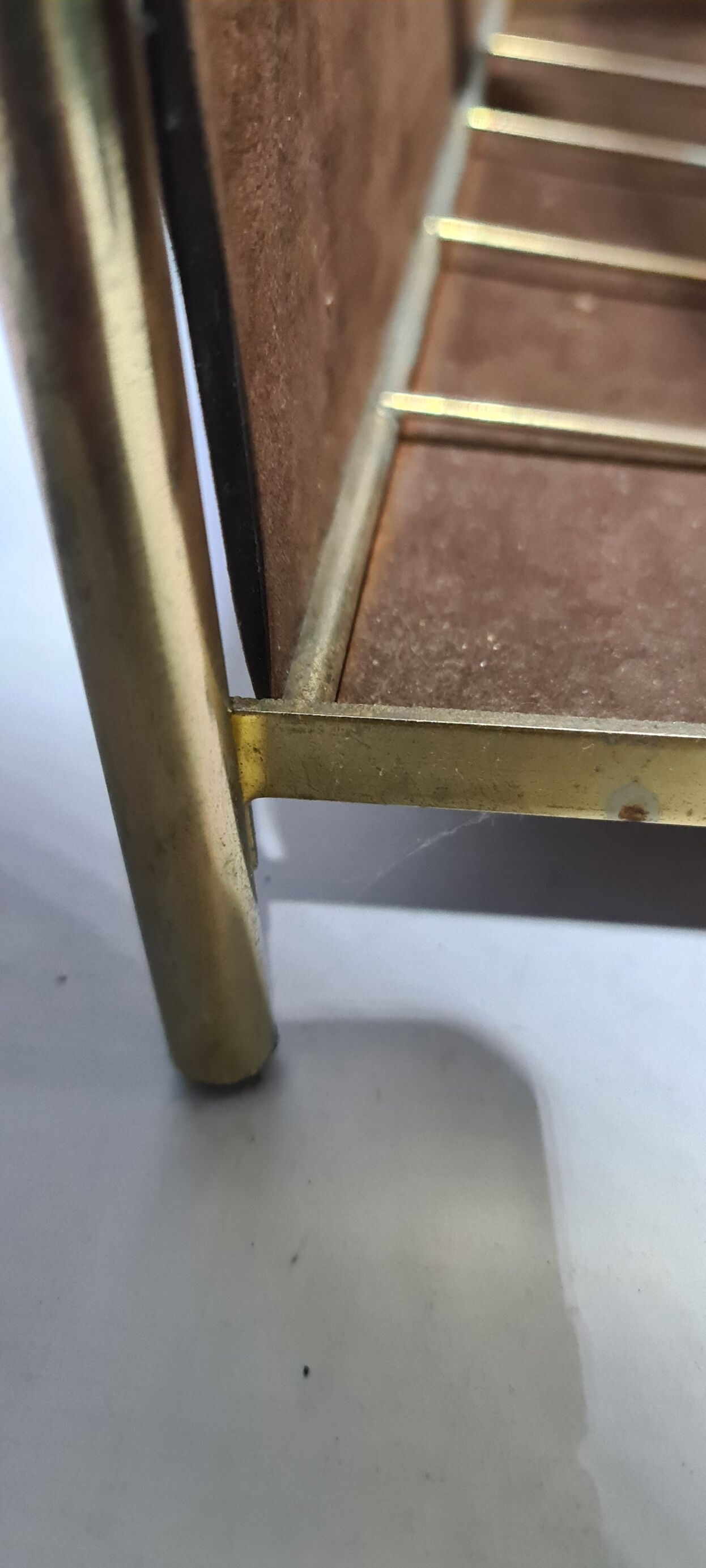 Vintage metal magazine holder