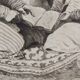 Engraving XIXth "Reading lesson in Orenburg & Country Ugsters"