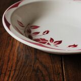 Hollow round plate Corsica Red Digoin Sarreguemines