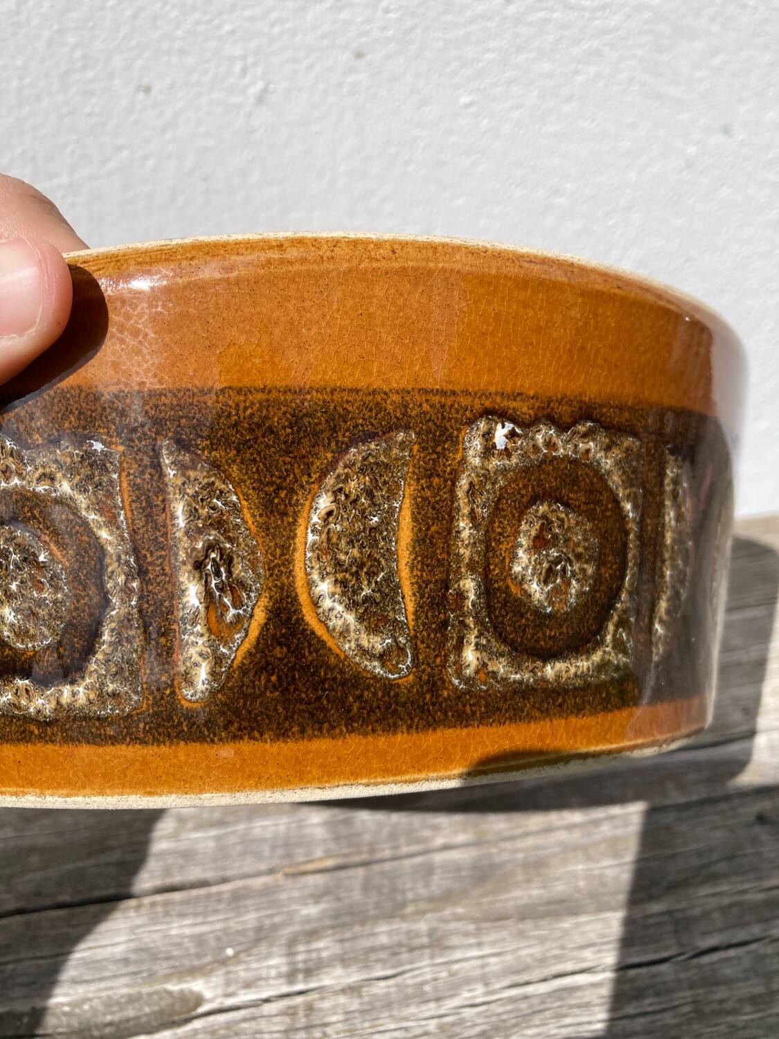 Glazed ceramic salad bowl 1970