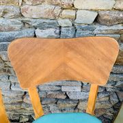 Set of 4 vinyl and wood chairs