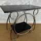 Chrome tubular 2-tiered side table, Art Deco / Bauhaus, Belgium, 1930s