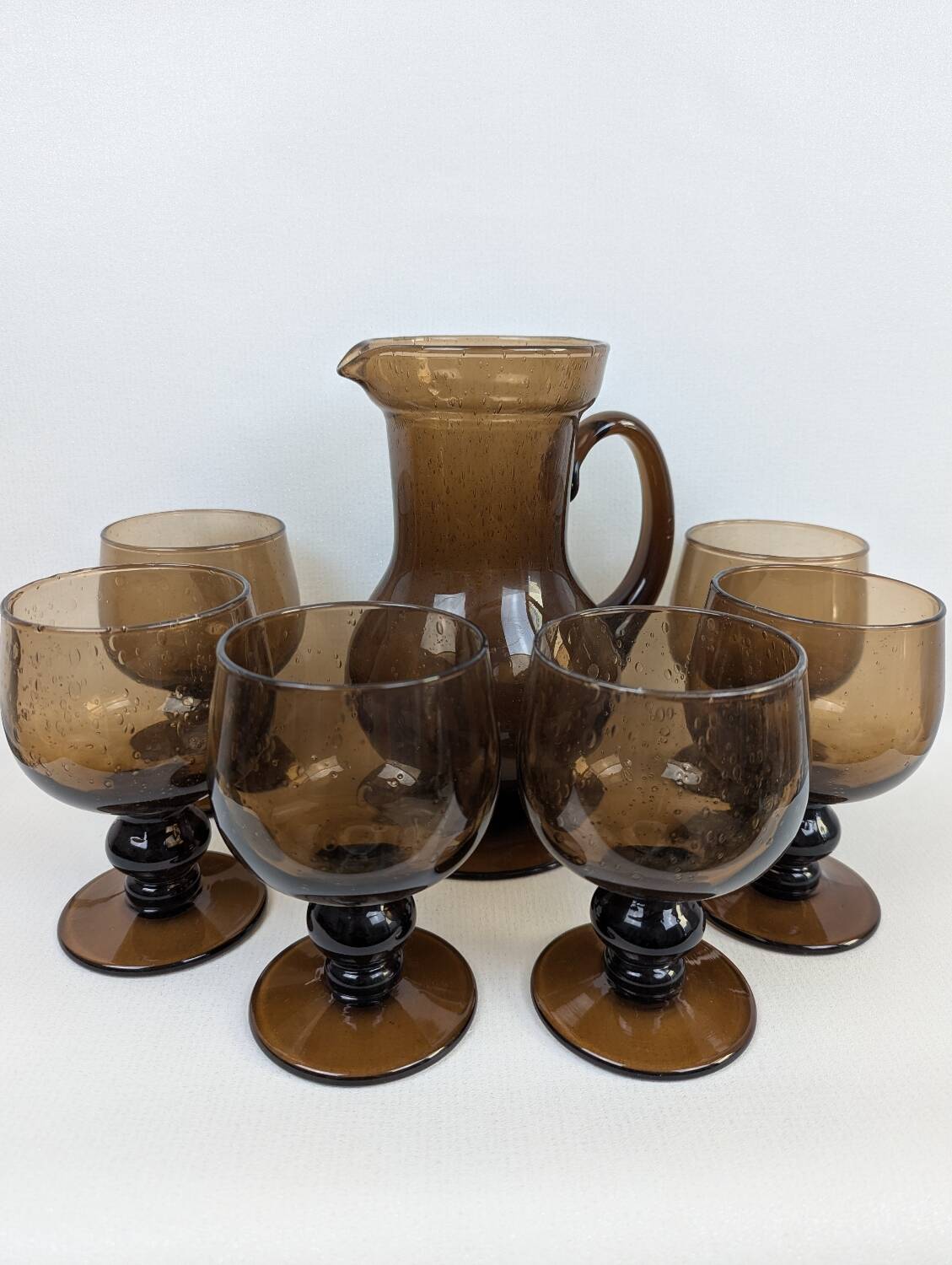 Smoked glass orangeade set