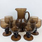 Smoked glass orangeade set