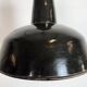 Industrial Black Enamel Factory Lamp with Cast Iron Top, 1950s