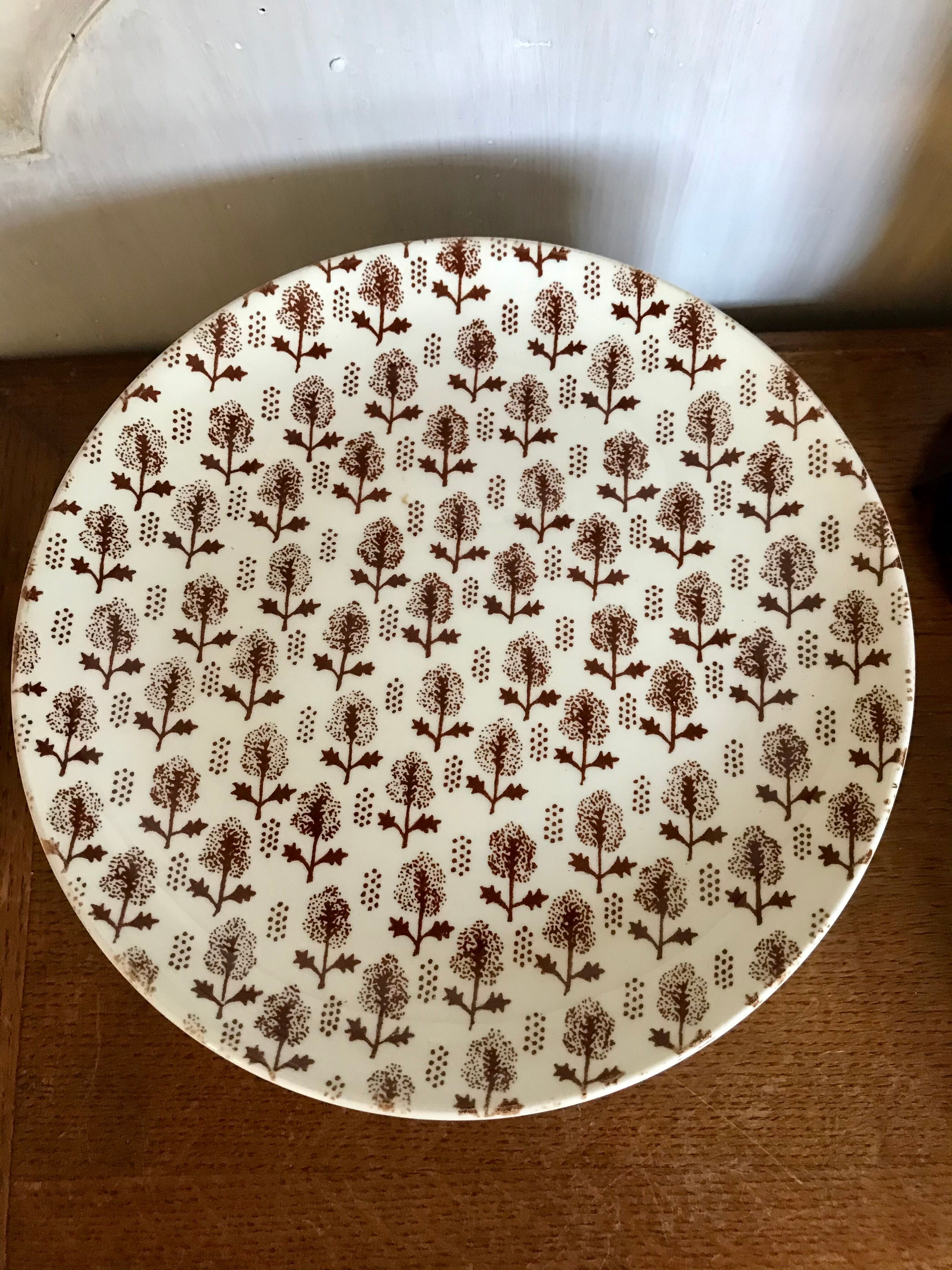 Set of 10 Gien dessert plates