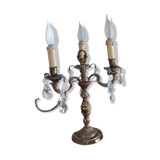 Girandole solid bronze and crystal grapevines