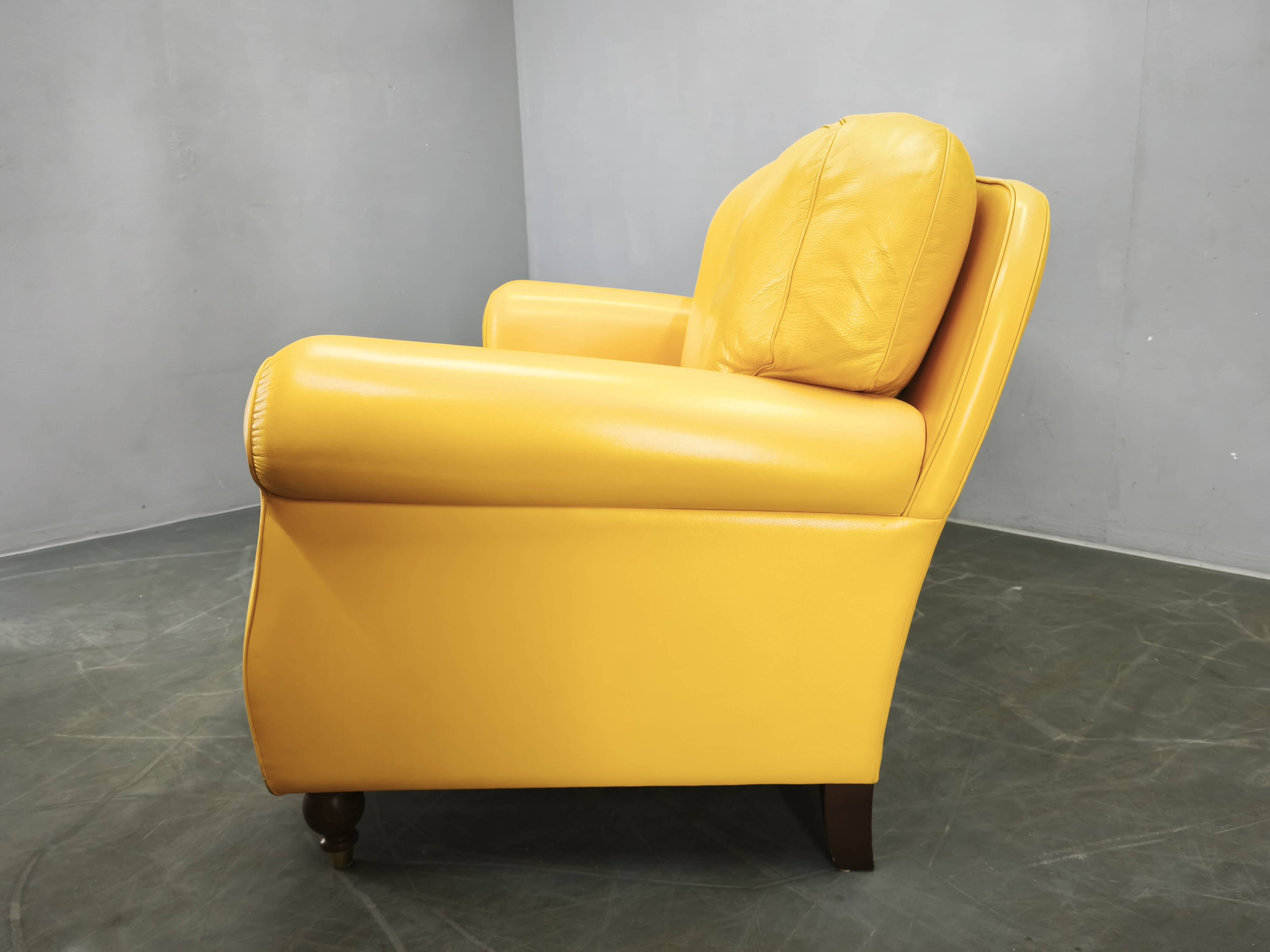 Poltrona Frau George Leather Sofa, Italy, 1992, Labeled
