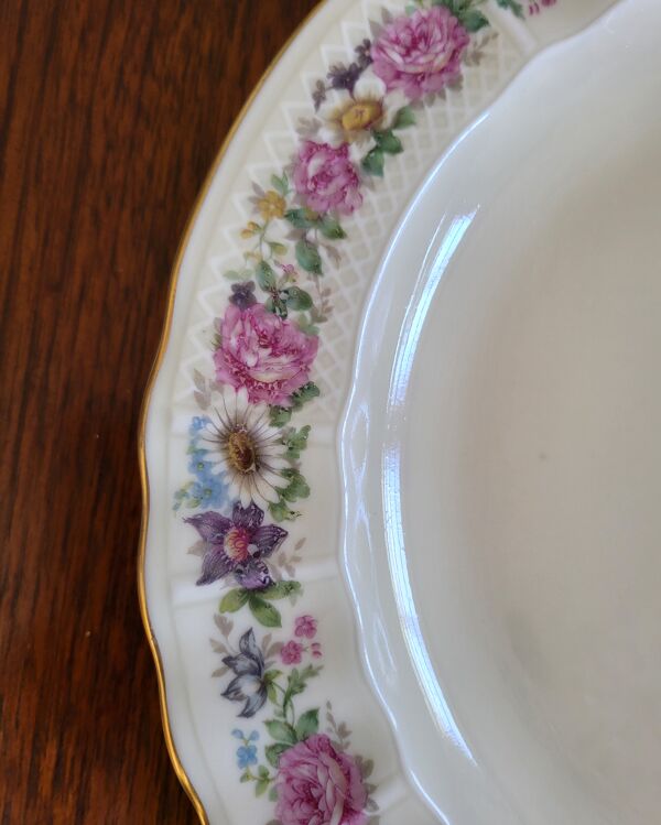 Limoges Bernardaud plat de service rond en porcelaine