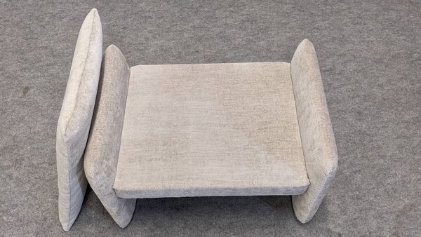 Repose-pieds ottoman ou tabouret bas en velours par Steiner, France 1970