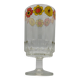 Vintage stemmed glass with floral decoration