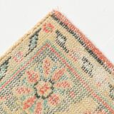6x9 Soft Beige & Red Geometric Vintage Rug, 181x260 Cm