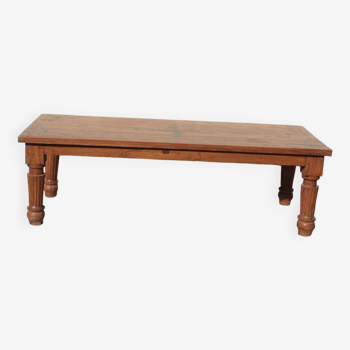 Antique Indian Table in Old Teak Original Part