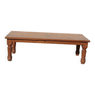 Antique Indian Table in Old Teak Original Part