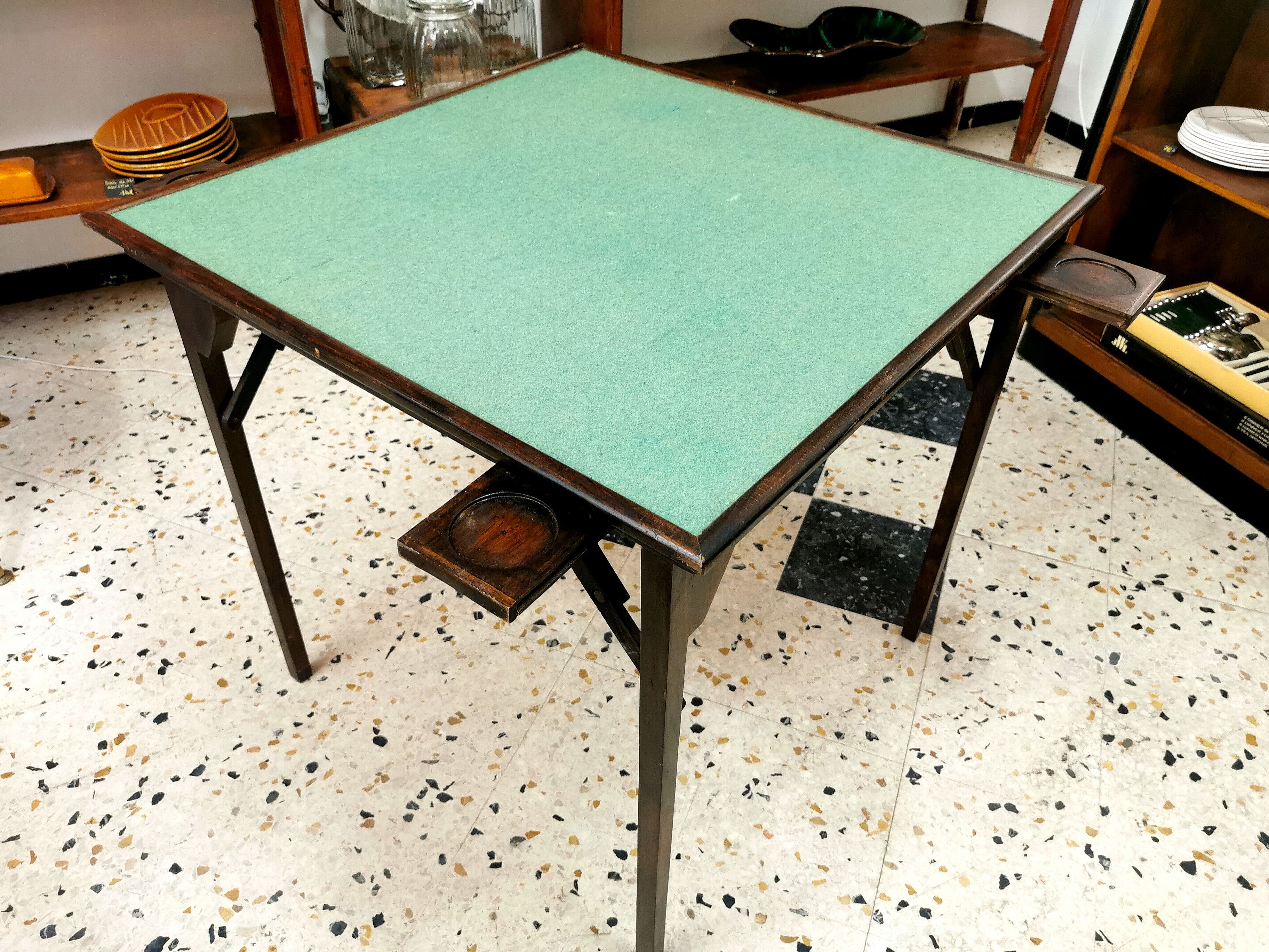Old folding wooden gaming table