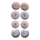 8 assiettes à dessert dépareillées