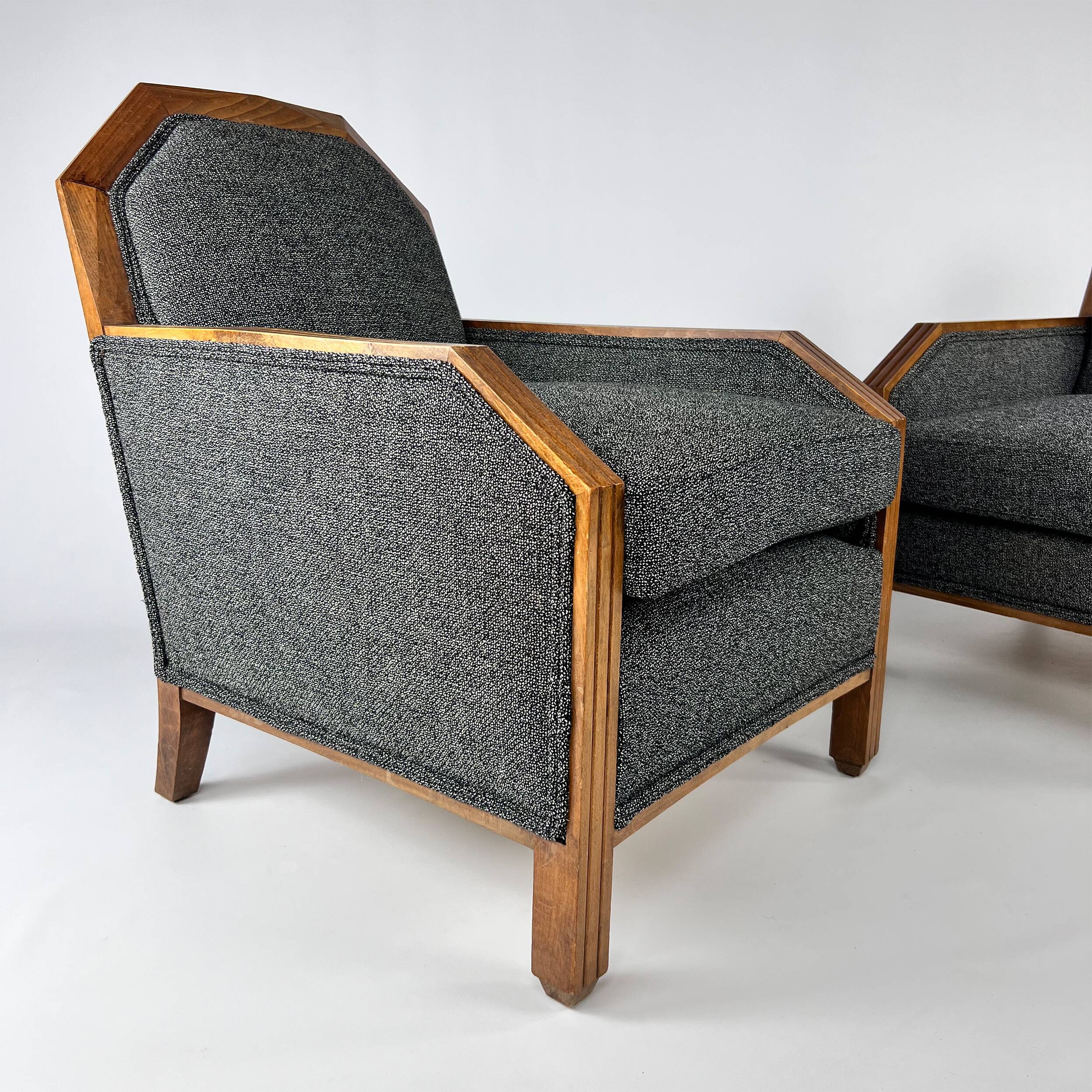 Set of 2 Art Deco Club Chairs, France, 1930s