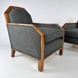Set of 2 Art Deco Club Chairs, France, 1930s