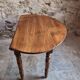 Antique French walnut folding dining table
