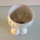 Vase Bowl shape of hands white ceramic vintage