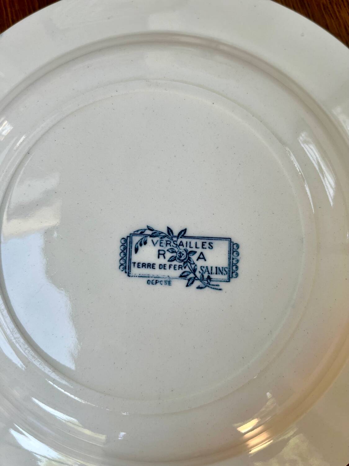 6 ironstone plates Salins Versailles model