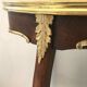 Pedestal table Louis XVI style wood marble brass