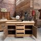 Enfilade in solid raw oak from the 19th century.