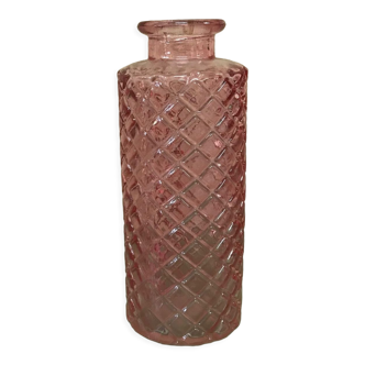 Transparent pink vase