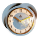 Horloge pendule murale formica vintage silencieuse "Dam bleu noir"