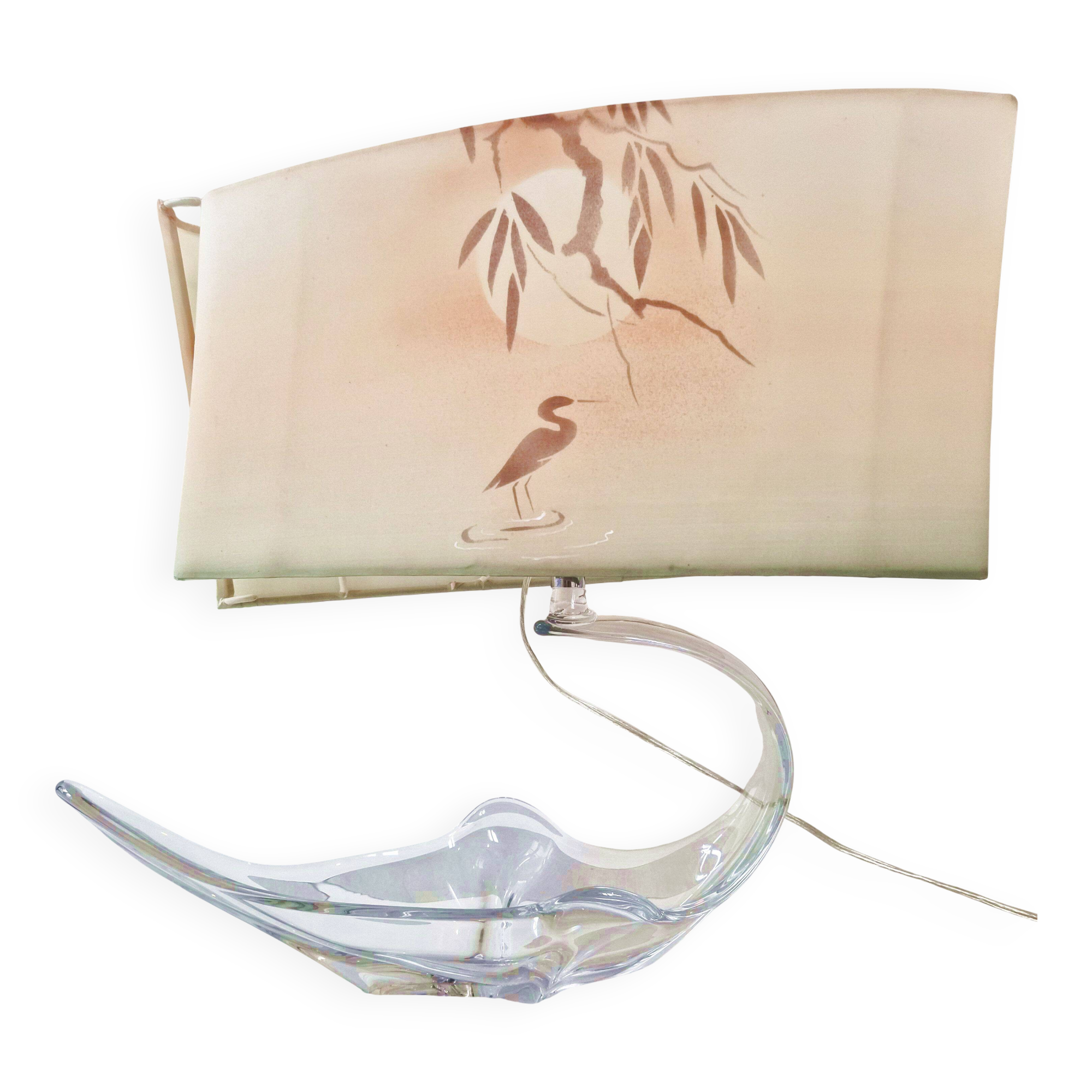 Vintage crystal lamp from the 1970s