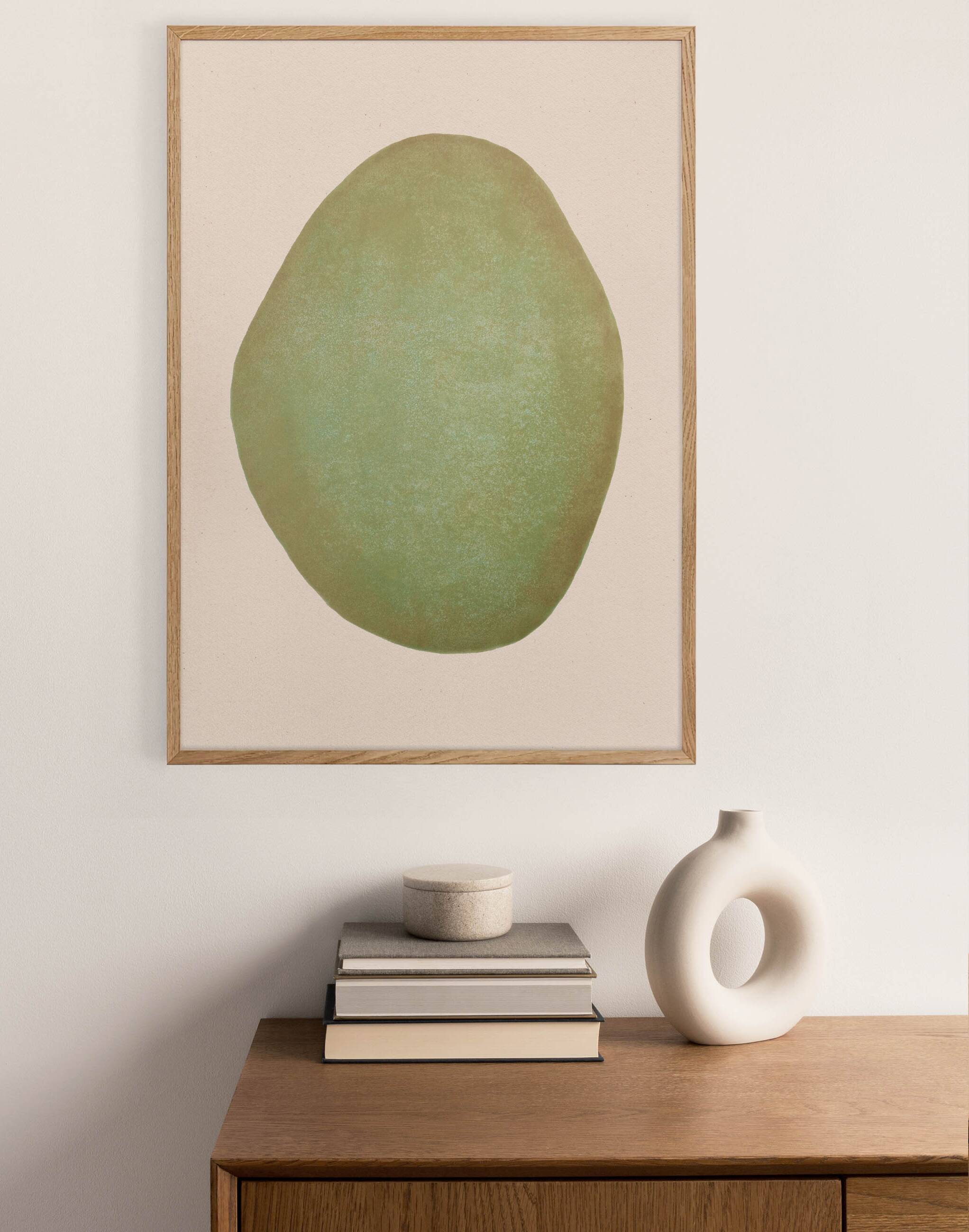 Large painting 50x70cm illustration pebble signed Eawy