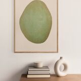 Large painting 50x70cm illustration pebble signed Eawy