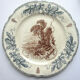 Art Nouveau plate Terre de Fer Choisy le Roi, Louis XIII model: Le Soir