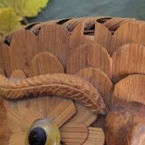 Wicker basket owls