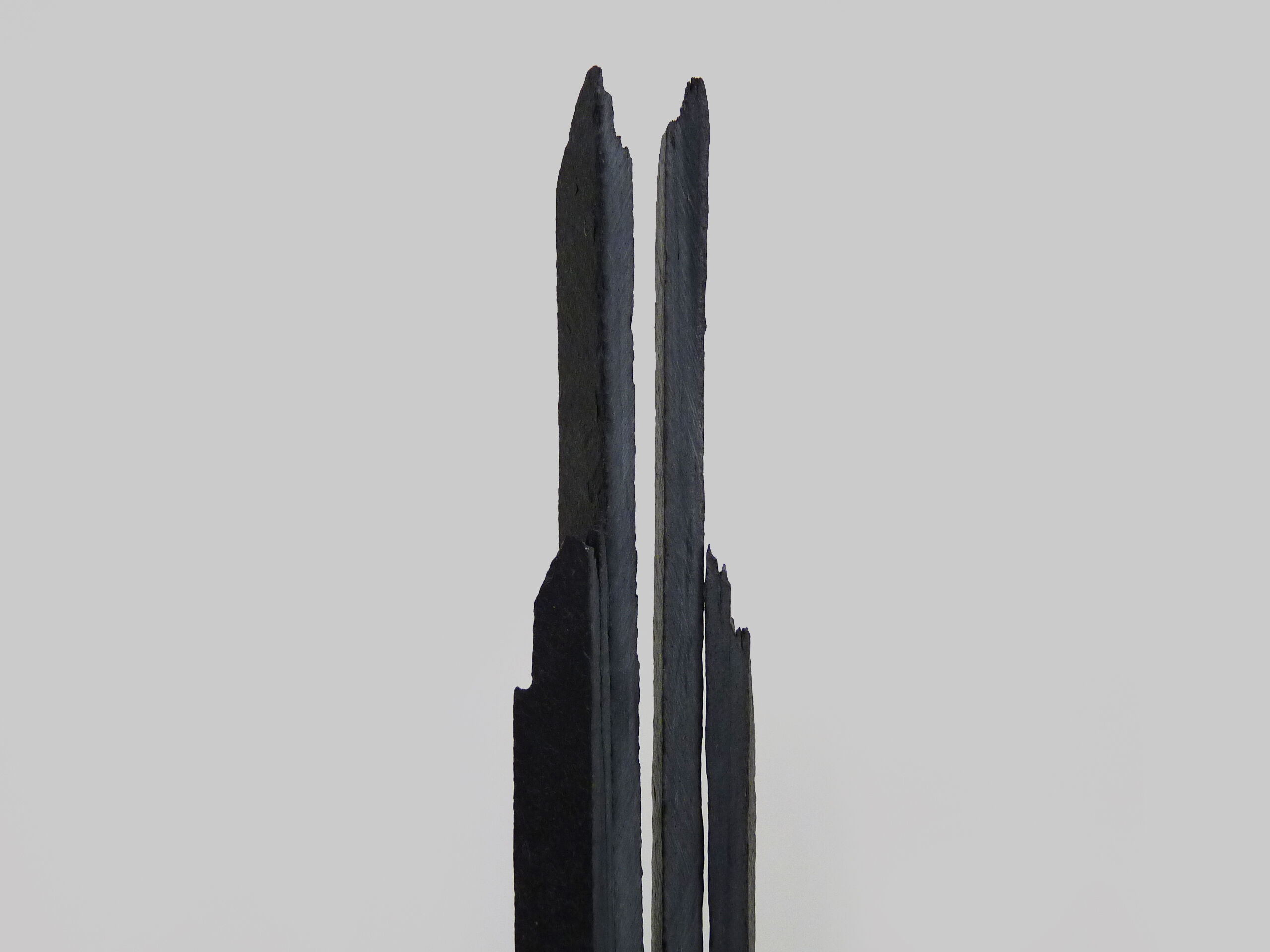 Brutalist vase, slate soliflore and glass